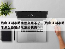 热血江湖小助手怎么用不了 （热血江湖小助手怎么设置给队友加状态 ）