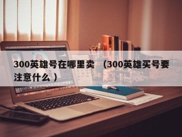 300英雄号在哪里卖 （300英雄买号要注意什么 ）