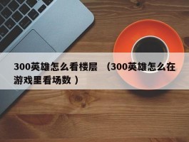 300英雄怎么看楼层 （300英雄怎么在游戏里看场数 ）
