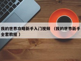 我的世界攻略新手入门视频 （我的世界新手全套教程 ）