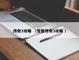 传奇3攻略 （雪原传奇3攻略 ）