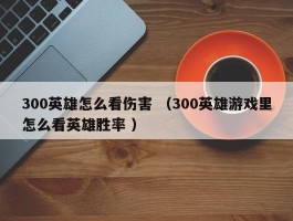 300英雄怎么看伤害 （300英雄游戏里怎么看英雄胜率 ）