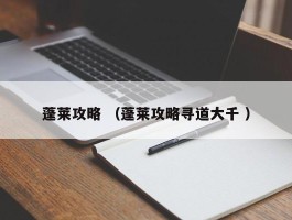 蓬莱攻略 （蓬莱攻略寻道大千 ）