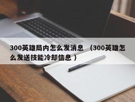 300英雄局内怎么发消息 （300英雄怎么发送技能冷却信息 ）