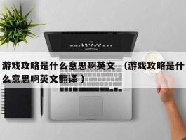 游戏攻略是什么意思啊英文 （游戏攻略是什么意思啊英文翻译 ）