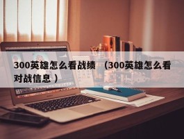 300英雄怎么看战绩 （300英雄怎么看对战信息 ）
