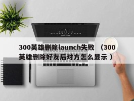 300英雄删除launch失败 （300英雄删除好友后对方怎么显示 ）