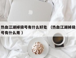 热血江湖掉级号有什么好处 （热血江湖掉级号有什么用 ）