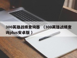300英雄战绩查询器 （300英雄战绩查询plus安卓版 ）